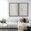 Impression d'art mural moderne minimaliste neutre à panneau géométrique beige pour salon chambre à coucher encadrée 2 pièces-126447736-126447737