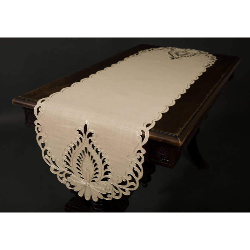 Chemin de table Armadillo, l 54 po x L16 po, Beige