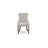 3 Piece Dinette Set for Small Spaces Contains a Round Dining Table with Pedestal and 2 Doeskin Linen Fabric Parsons Dining Chairs, Mahogany-1120535747-1120535744