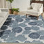 Tapis bleu / gris en polypropylène tissé à la machine Ovidijus-1533539273