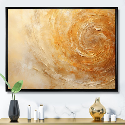 Champagne champagne lever de soleil Spiral I - abstrait