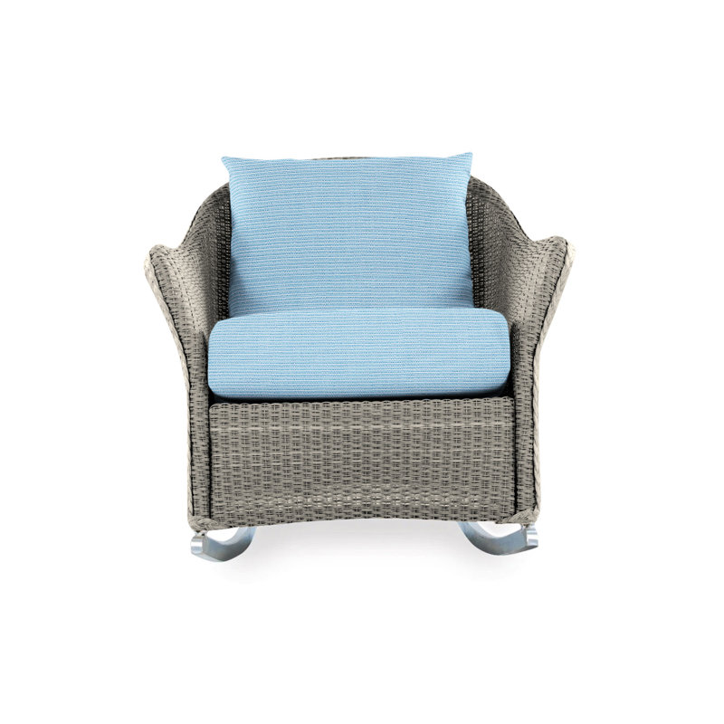 Weekend Retreat Outdoor Rocker Chair, Pewter, Charlotte Sparrow