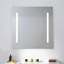 AiO Recessed Frameless Medicine Cabinet with 3 Adjustable Shelves and LED Lighting-343684827-343684826