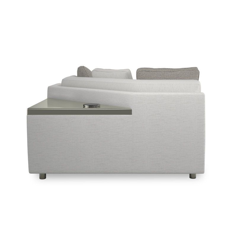 I'm Shelf-ish Barrel Chair Chair with Ottoman, Light Gray/Gray