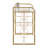 Elle Glass Top Metal Base Writing Desk