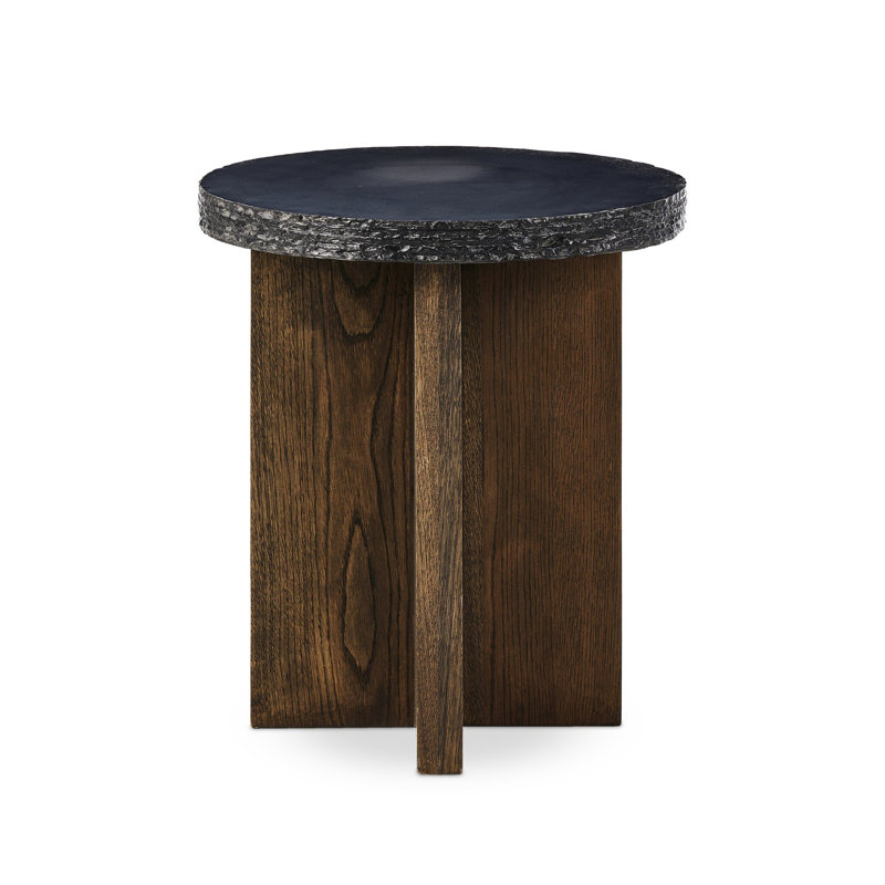 Mezes Nesting End Table-Large-Natural Basalt