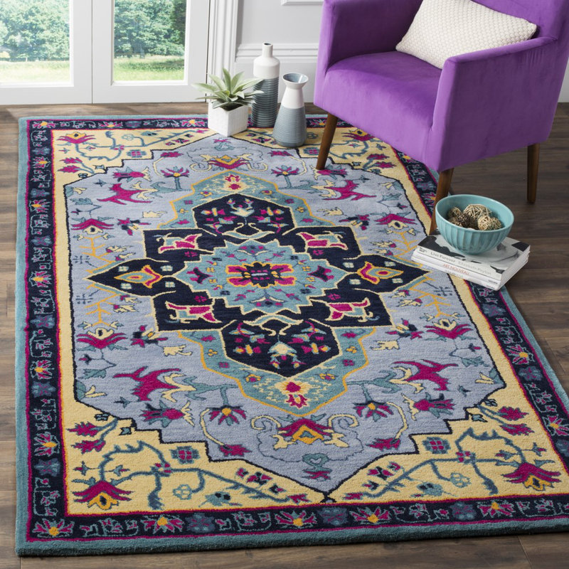 Tapis oriental en laine touffeté à la main Blokzijl, Rond 5 pi