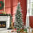 Flocked Pencil Artificial Christmas Tree with Realistic Branch Tips