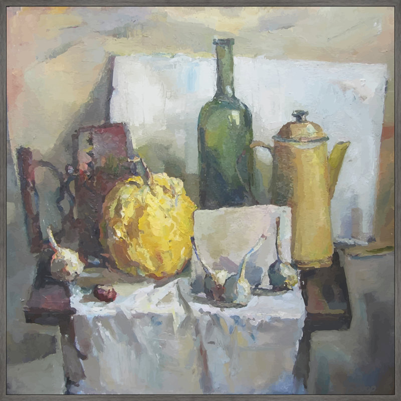 Food Is Good Mood - Painting on Canvas, 30cm H x 30cm W x 3.81cm D
