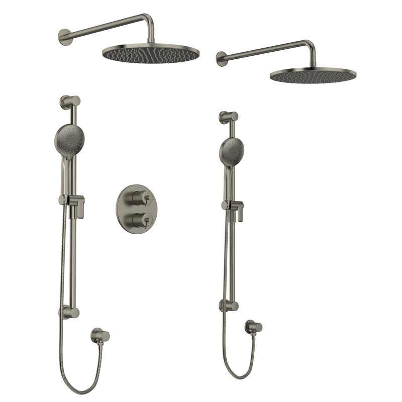 Système de douche thermostatique et à pression équilibrée 3/4 po Edge ™ avec fonctions multiples, y compris les jets pour le corps