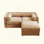 Élégant canapé 2 places en chenille avec siège de rangement repose-pieds, dossier cylindrique et accoudoirs, causeuse moderne en tissu avec espace de rangement caché