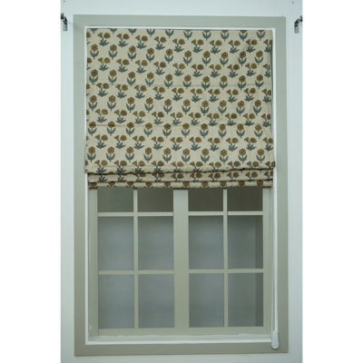 Block Print Roman Shades – Handmade Home Luxury, Kirti, Brown