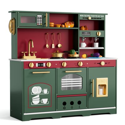 Play Kitchen Set, Wooden Play Kitchen