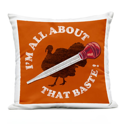 All About That Baste Outdoor Printed Pillow design by Jedco Brands, Inc.