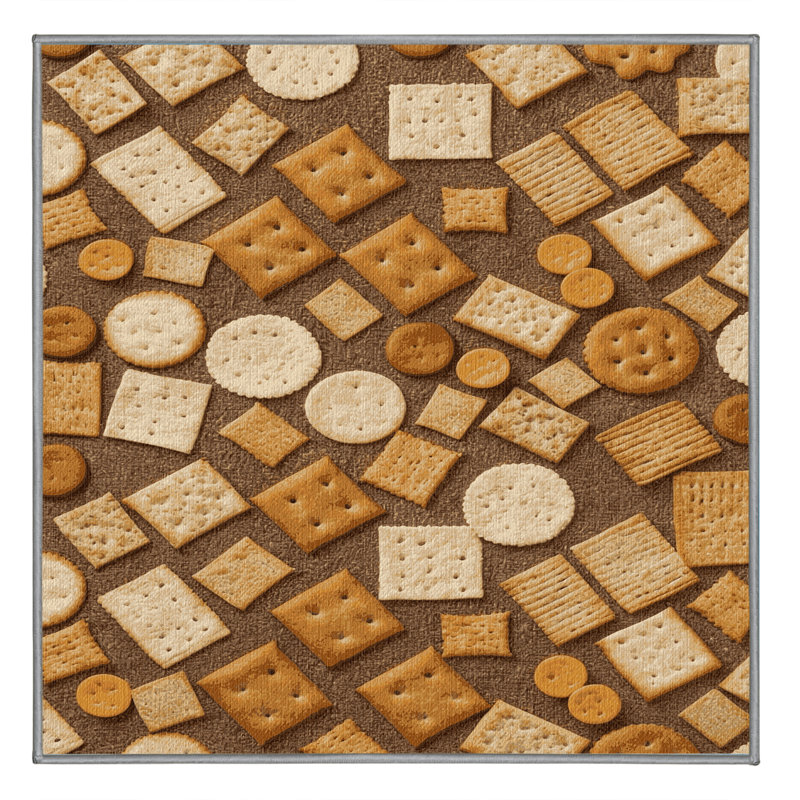  Tapis lavable Crackers Desserts, Rectangulaire 2 pi x 3 pi