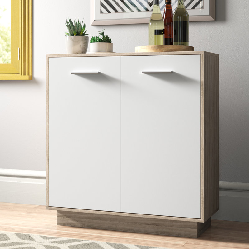 Large desserte 32,68 po Ilbert, Blanc / brun