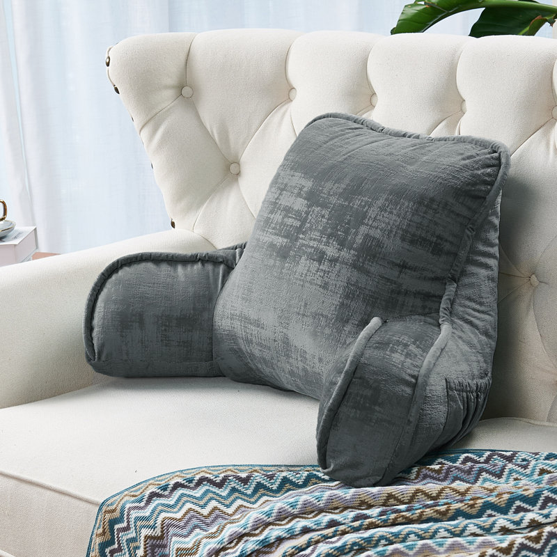 Housse et insert de coussin de lit texturé en velours, Tourbe