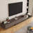 78.7" Expandable Telescopic Tv Cabinet Deep Walnut