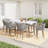 Boyd 6-Person Eucalyptus Bar-Height Patio Dining Set