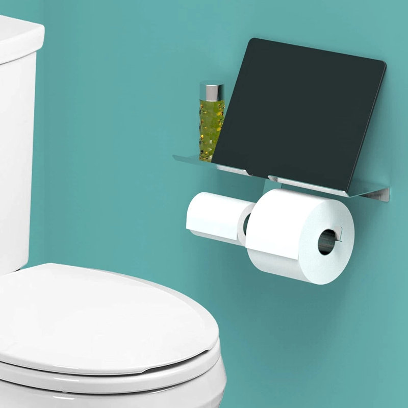 Porte-papier hygiénique mural avec tablette