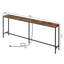 78.7" Console Table with USB Ports, Sofa Table, Narrow Entryway Table with Outlets, 11.8" Width Sofa Table, Industrial Entryway Table, Rustic Brown