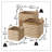 White And Beige Striped Wicker Baskets
