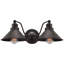 Éclairage pour meuble-lavabo à 2 lumières à intensité variable en bronze brossé Grethe