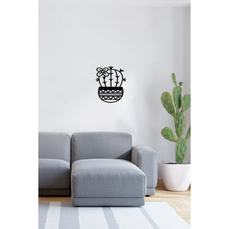 Élégant accessoire mural décoratif en métal, noir, 7,9 po x 9,8 po | Fabrication 100% métal, épaisseur: 0,08 pouce | Parfait pour la décoration intérieure, les espaces de bureau et l'art mural unique - Design durable et accrocheur