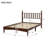Wood Platform Bed with Gourd Shaped Headboard-190179503-190179502