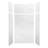 Transolid Lusso 48-in x 36-in x 72/24-in Glue To Wall 6-Piece Transition Shower Wall Kit, Palladio White-116172912-116172915