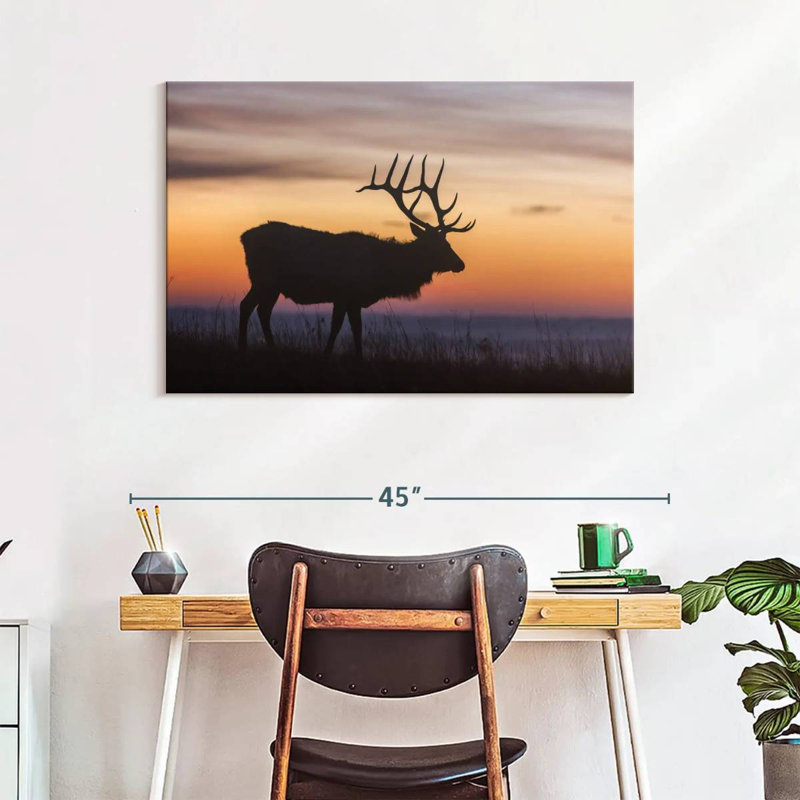 Crowle Elk At Sunrise, 26" H x 39" W