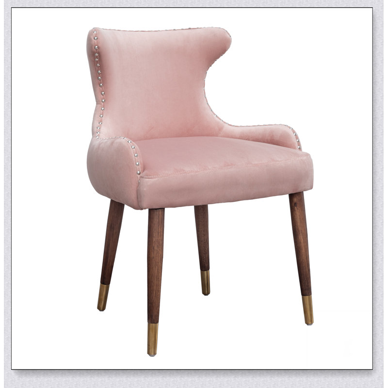 Fauteuil d'appoint Lindale, Velours rose