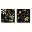 Hadleigh - Ensemble de 2 carrés imprimés floraux en métal-102678500