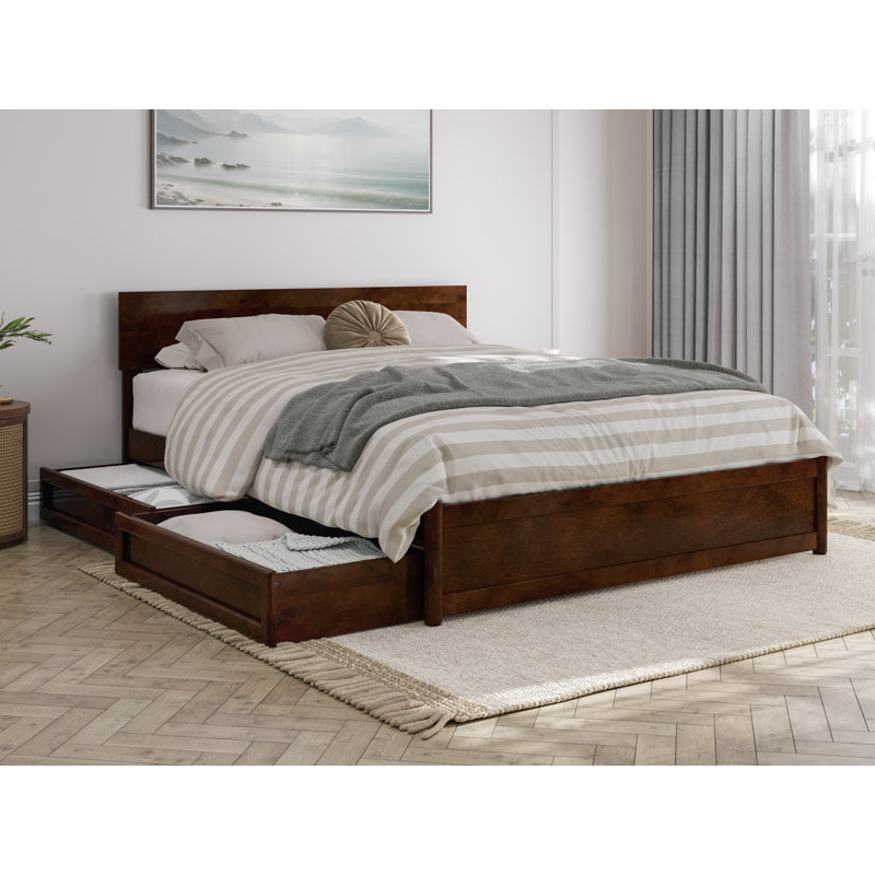 Lamecia Solid Wood Platform Bed with Storage