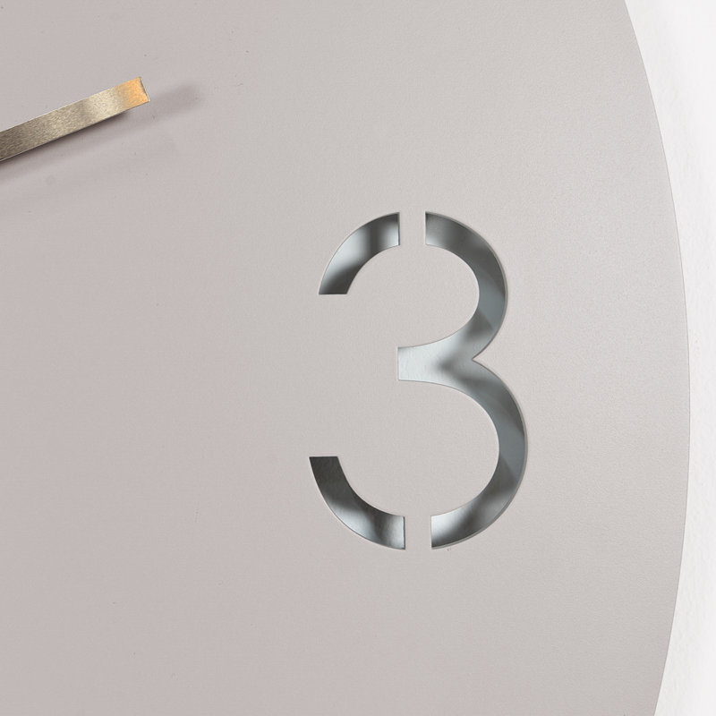 TIME Metal Wall Clock, Medium, Silky Taupe