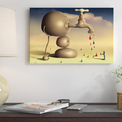«Colorful Drops» par Marcel Caram, estampe numérique sur toile tendue