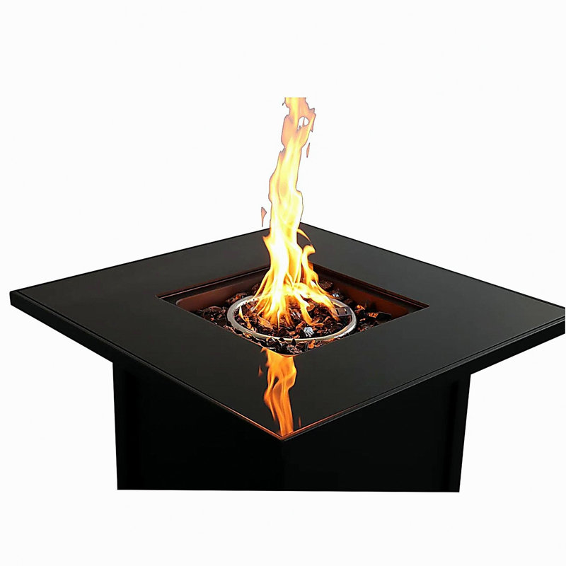 Outdoor family garden backyard fireplace pit, Black