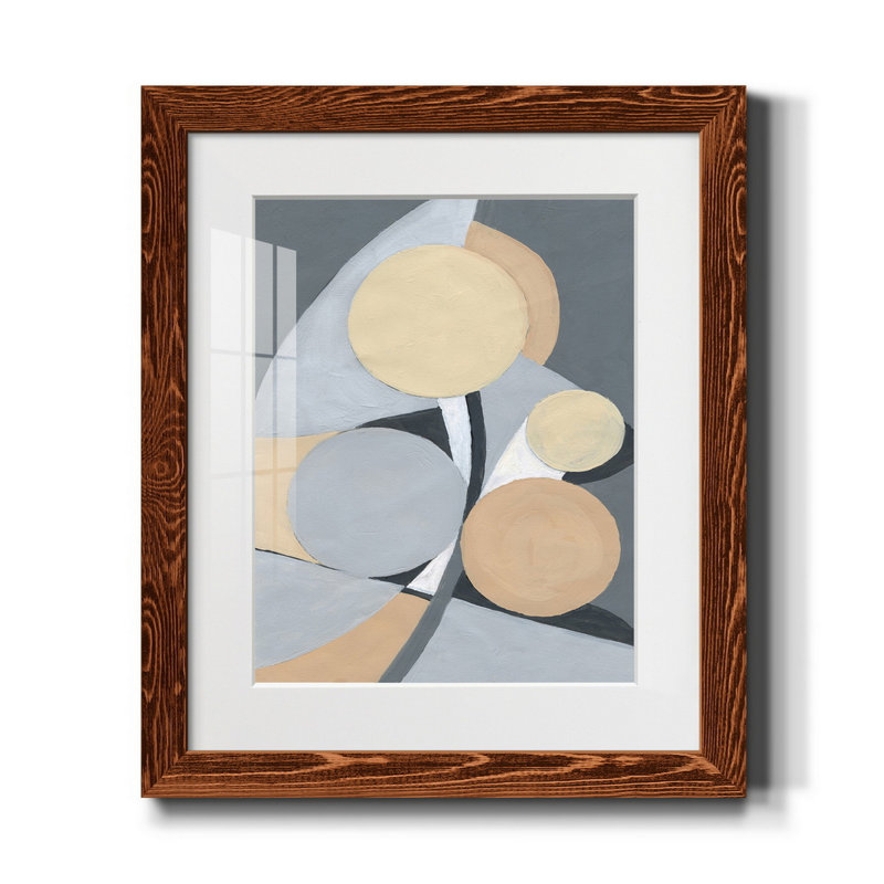 Like A Waterfall I - reproduction, H 24 po x l 18 po x P 1,5 po, Papier avec cadre érable, Blanc