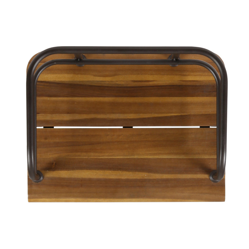 Outdoor Chair - 2 Rustic Chairs, Wood Seats, Iron Frames, Finish, Stylish For Patio Metal And Club