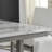 Selena 60" Rectangular Gray Faux Marble Counter Height Table with Storage Shelf & Gray Wood Legs-1654100177