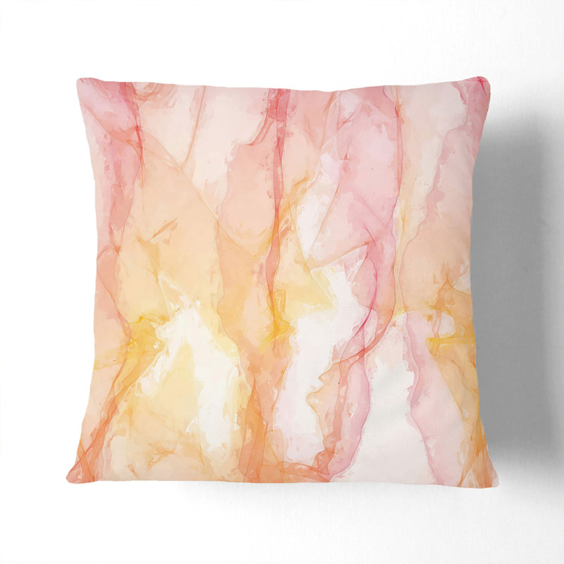 Vibes of Fire Cushion with Filling, 40cm H x 40cm W x 15cm D, White