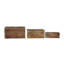 3 Piece Wood Carved Box Set