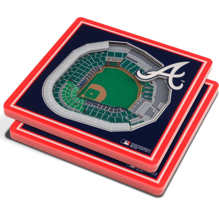 Texas Rangers 3D StadiumViews Coaster Set