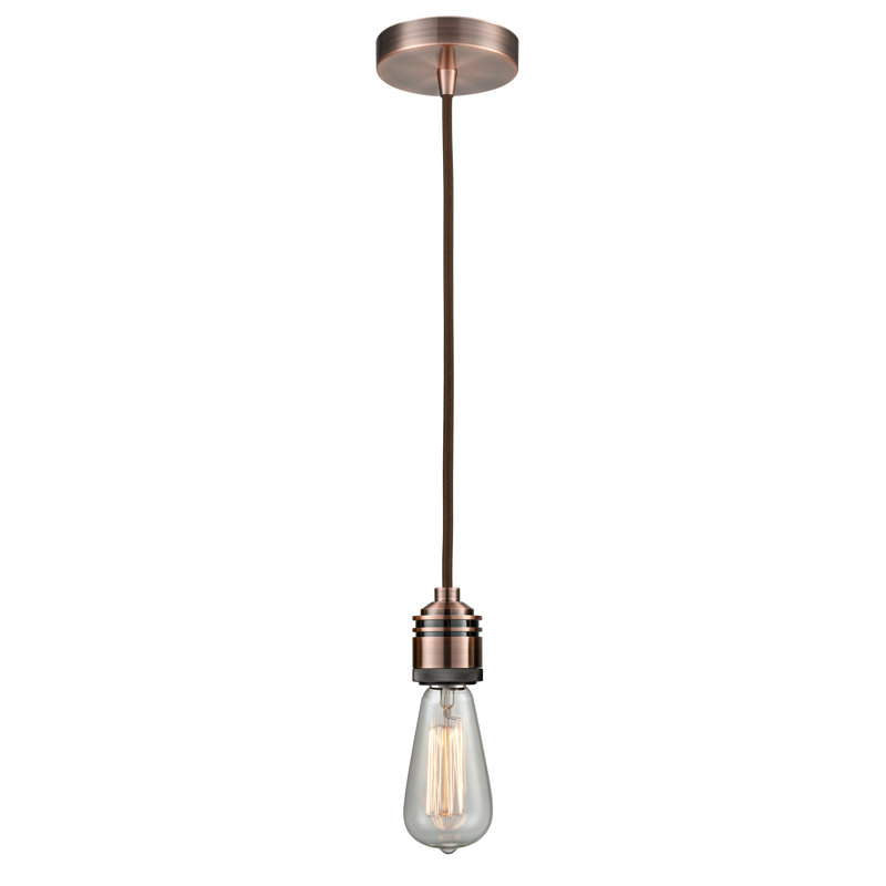 Cecil 1 - Light Single Pendant, Antique Copper/Brown