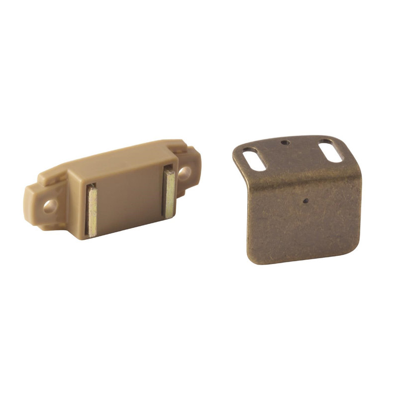 Catch magnétique 2 po, Plastique brun clair