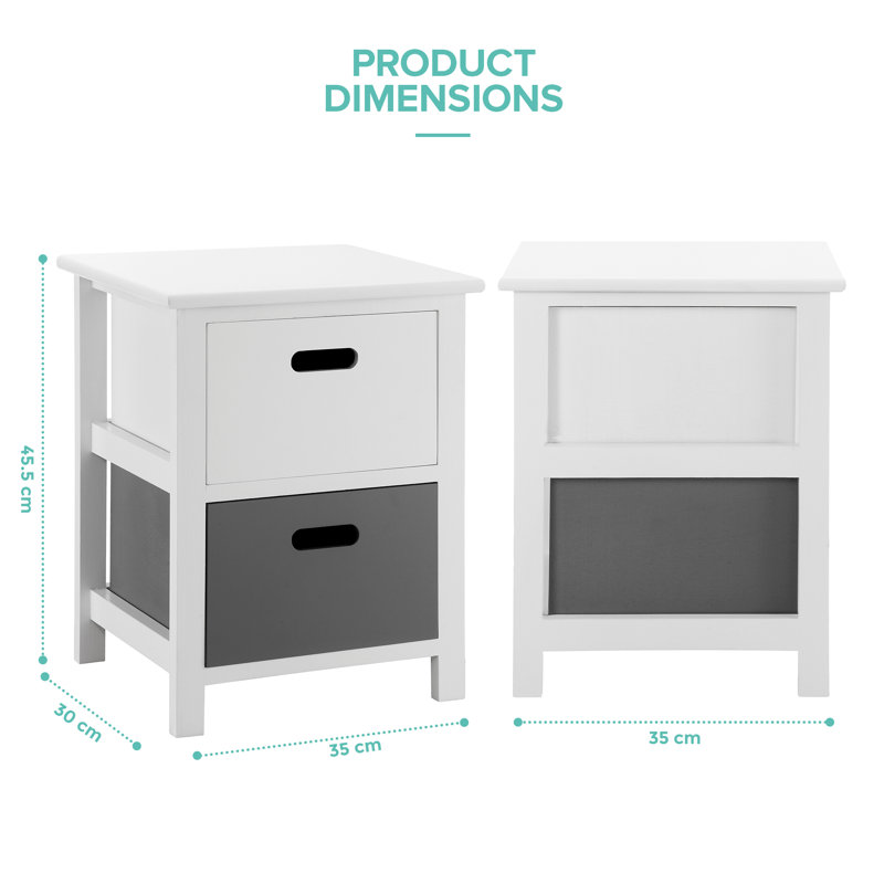 Daffodil Solid Wood 35 cm W Chest of 2 Drawers
