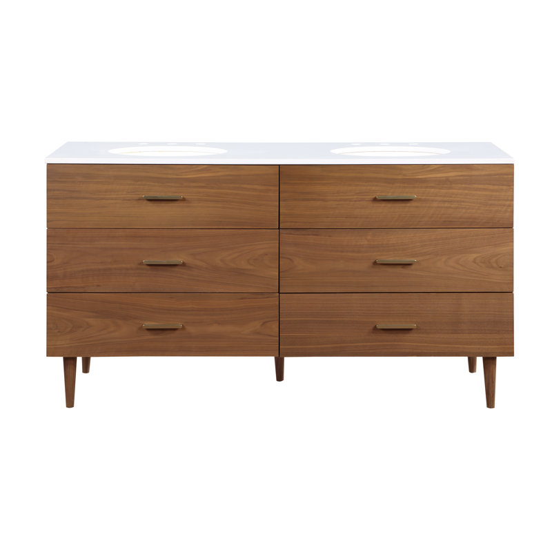 Ensemble de meuble-lavabo double D 60 po x l 22 po x H 34 po Dondi