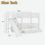 Lit superposé avec escalier de rangement, glissade et 2 tiroirs-1825065181