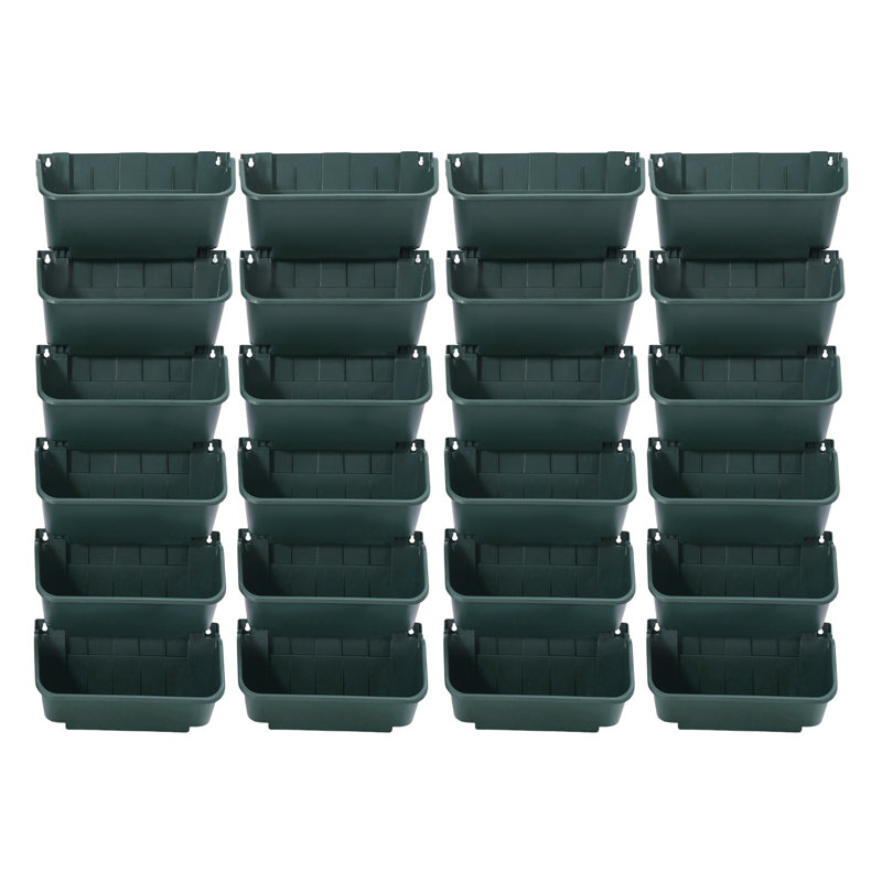 24PCS Set Wall-Mounted Planter, Green