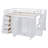 Full Size Wood Loft Bed With Built-in Wardrobes, Cabinets And Drawers, White Finish